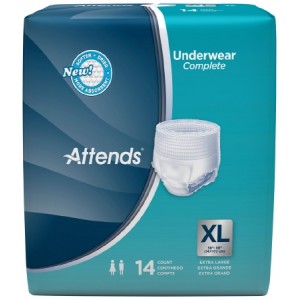 BRIEF ATTD UNDERWEAR XL 14EA/PK 4PK/CS ATTENDS